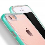 Wholesale iPhone SE (2020) / 8 / 7 Clear Armor Bumper Kickstand Case (Green)